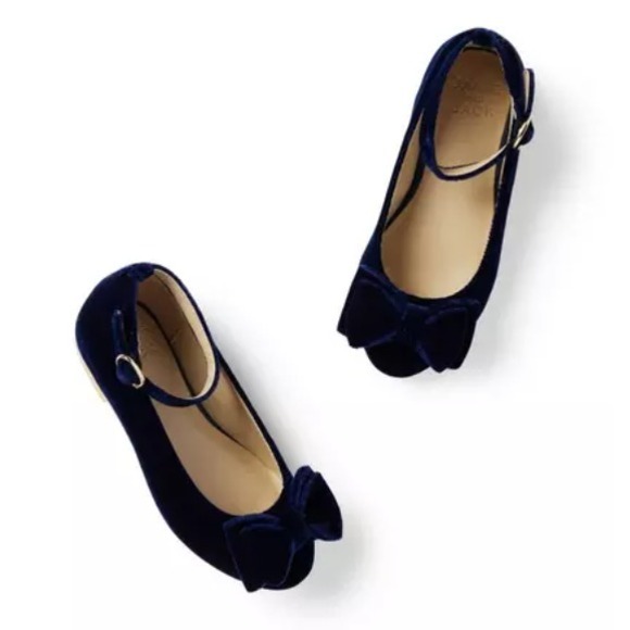 Janie and Jack Other - Janie and Jack Velvet Bow Ballet Flat Size 10